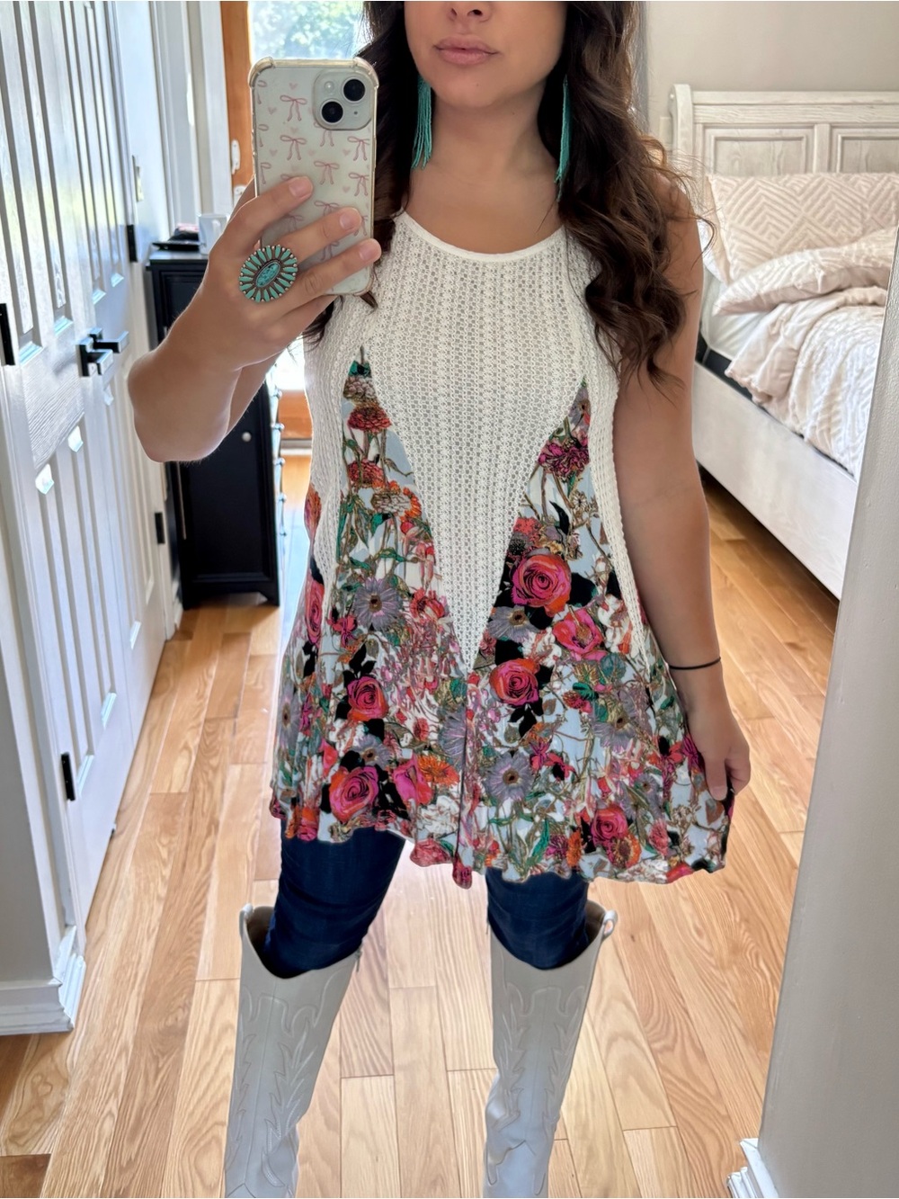Entro floral trapeze tunic
